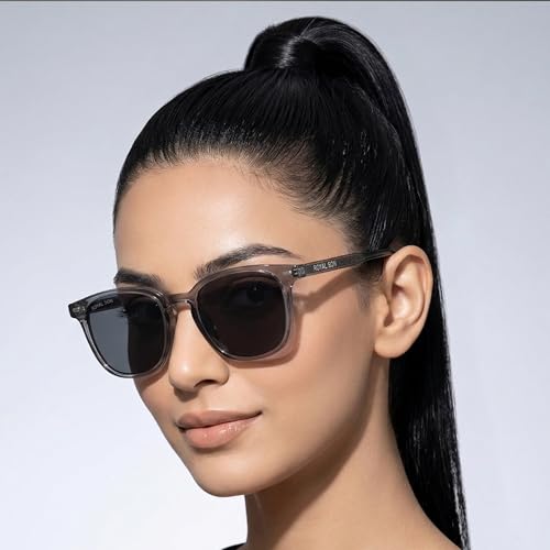 Image of ROYAL SON Polarized Stylish Sunglasses | UV Protection | Branded Retro Square | Classic | Men & Women | Small | SG-RS1112