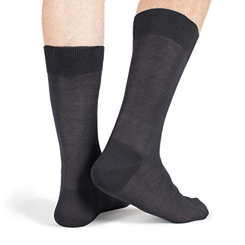 Ciocca Filo Scozia thin Cotton Men's Crew Dress Socks - 5 Pairs - Made in Italy2