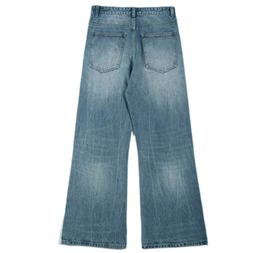 Men's Baggy Hip Hop Jeans Vintage Washed Flared Leg Jeans Loose Wide Leg Denim Pants Casual Trendy Distressed Pants3