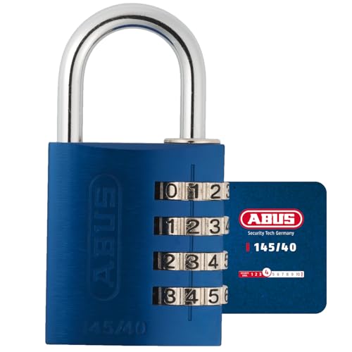 ABUS Cadenas à combinaison 145/40 bleu - Cadenas pour valises, casiers et autres. - Cadenas en...