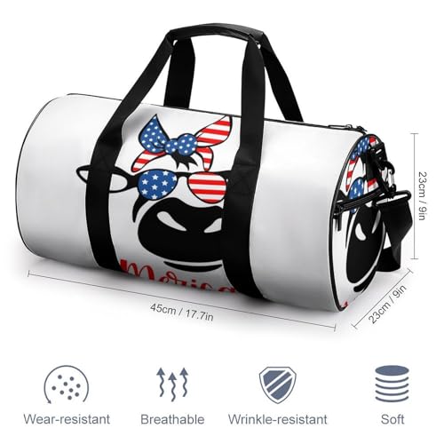Duffel bag vache drapeau au design original de 45cm pour le sport - 2