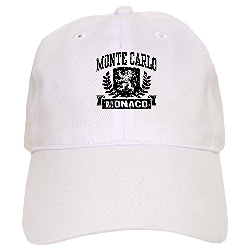 CafePress Monte Carlo Monaco Cap Unique Adjustable Baseball Hat White
