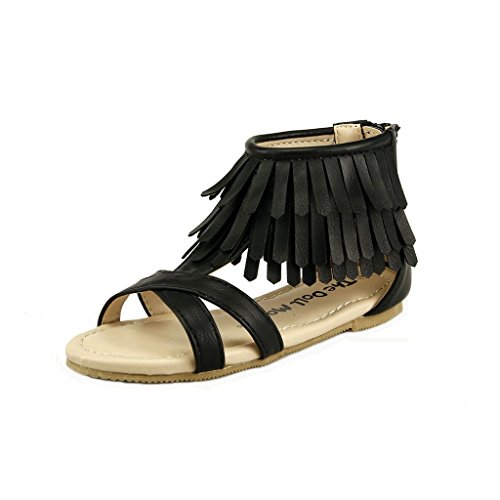 The Doll Maker Girl’s Open Toe Fringe Sandal - Main Image
