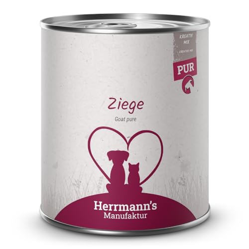 Herrmann's Ziege Reinfleisch - Kreativ-Mix Nassfutter für Hunde und Katzen - 6X 800g