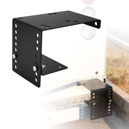 DETYI Black Bumper Vise Mount Heavy Duty Truck Vise Mount, Pre-Drilled, Adjustable Height, Easy Bolt-On Installation for Utility and Service Body