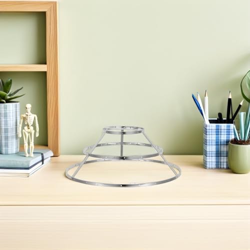 Support d'abat-jour pour suspension décorative en fer argenté DIY