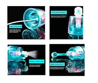 ANSHU CREATION Water Spray Bottle 2 in 1 Drink and Mist Water Bottle, Sports Spray Water Bottle Straw Outdoor Bicycle Water Spray Bottle Sippers Dishwasher Safe, 600ml (Multicolour)