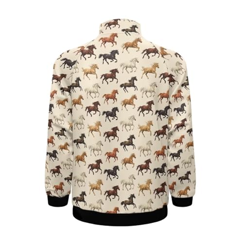 Image of Men's Lightweight Jackets Casual Full Zip Fleece Jacket Men Coats Fashion Long Sleeve Sweatshirt
