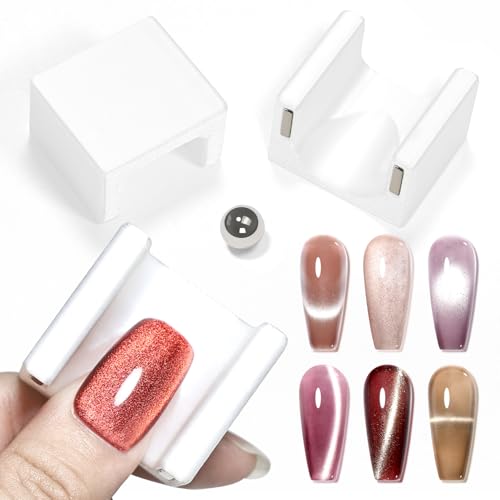 LuminaVerde Cat Eye Magnet Nagelzubehör 5D U-Förmiger Starker Magnet Mit Kugel Für Mehrfach Cat Eye Effekte Zuhause Oder Salon