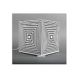 Décorée avec vinyle noir Faberplast Lampe CUBE blanche