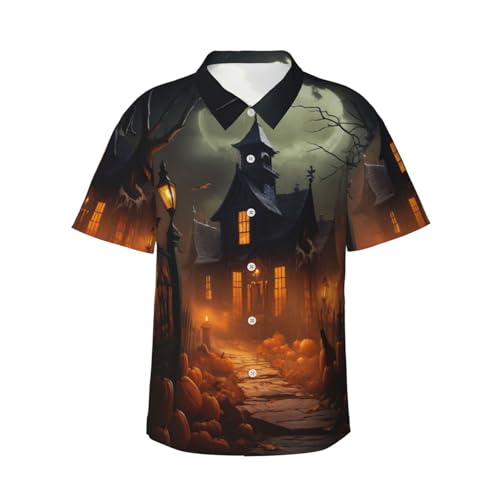 Chemise hawaïenne Halloween pour homme | Look de plage d'été décontracté