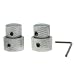 KAISH Pack of 2 Metal Dual Concentric Stacked Control Knobs Guitar Parts for Electric Guitar Bass Chrome