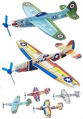 Miniatura 5 de Schylling Retro Gliders - Aviones deslizantes con hélices giratorias (paquete de 4)