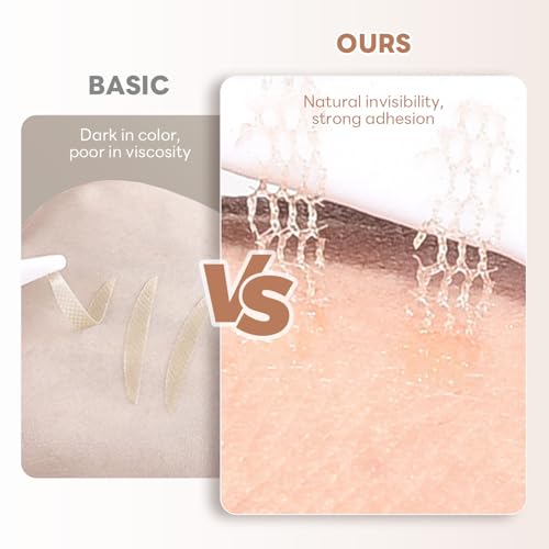 600 Pcs Double Eyelid Tape Invisible Droopy Eyelid Lifting Strips Breathable Eyelid Stickers Glue-Free Natural Lace Localized Eye Adjustment Tape with Tools - 20 Sheets S Size - Thumbnail 6