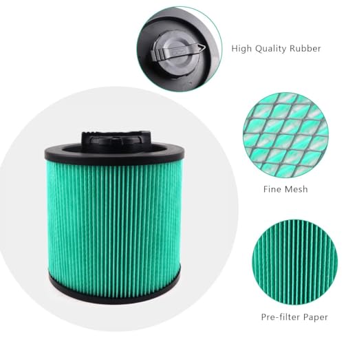 Image of DXVC6914 High Efficiency Cartridge Filters Replacement for DeWalt Vacuum Filter 6-16 Gallon Wet /Dry Vacuum Cleaners for DXV06P DXV09P DXV09PA DXV10P DXV10PL DXV10S DXV10SA DXV10SB 2 Pack