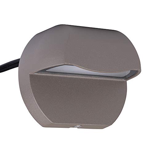 Arrownine T0TRM Landscape Lighting Cast Aluminum 2.5 Watt Deck Led Lights Low Voltage 12V Outdoor Patio Step Light,Post Stair Fence Lighting Warm White Water Resistant Ip65,Bronze Finish 1-Pack cover