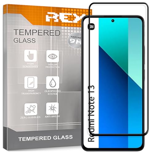 2X Protector de Pantalla Curvo 3D para XIAOMI REDMI Note 13 4G - REDMI Note 13 Pro 4G, Negro, Protección Completa, 3D / 4D / 5D