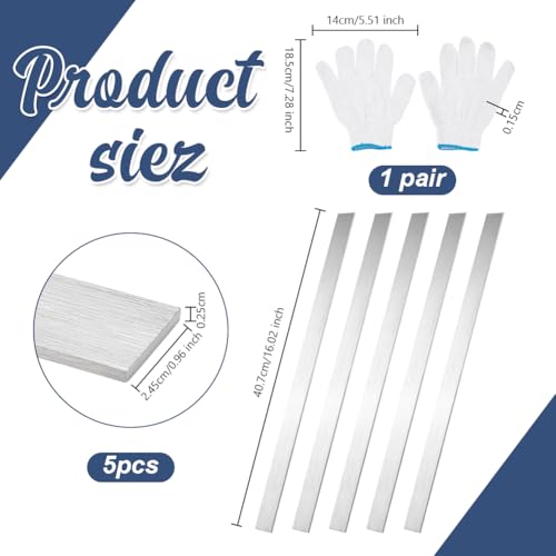 OLYCRAFT 5 Stück 304 Edelstahl Flachstangen 2.5mm Dick 24.5mm Breit 407mm Lang Rechteckig Gebürstete Oberfläche Geeignet Für Küche Heimwerkerarbeiten Basteln Reparaturen Und Elektroinstallationen