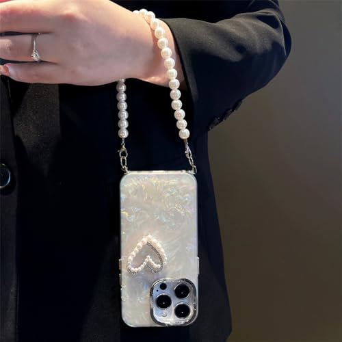 Coque lanière iPhone 13 14 15 Pro Max étui bandoulière collier paillettes