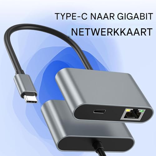 Adaptador Ethernet Gigabit a USB para portátil y monitor en oficina 7