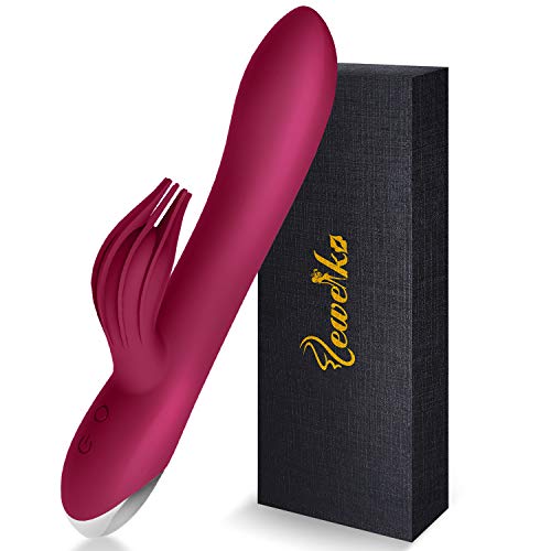 Masajeador Eléctrica de Músculos,10 Frecuencias con Motores Duales,100% Impermeable, Silicona Suave y Resistente al Agua