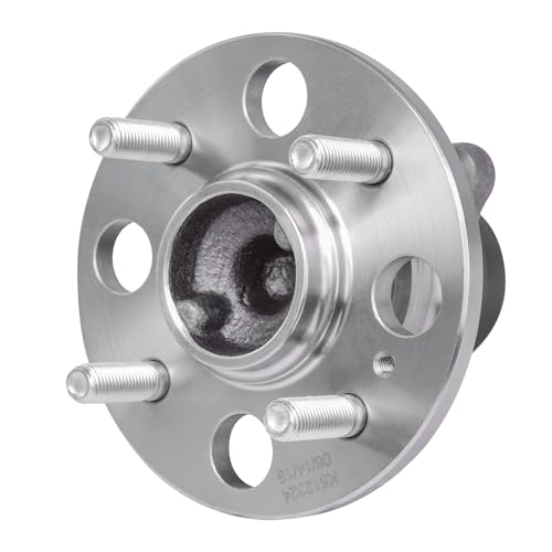Image of Detroit Axle - 2pc Rear Wheel Bearing and Hubs Assembly with ABS & 4-Lug for Hyundai Accent 2006-2011, Kia Rio 2006-2011, Rio5 2006-2011, 4-Wheel ABS, 512324