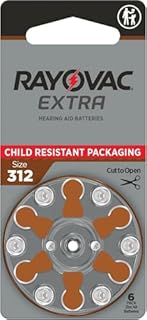 60 piles auditives Rayovac 312 Extra advanced / pile auditive PR41 / piles pour appareils auditifs / 312AE,A312,DA312,P312,PR312H