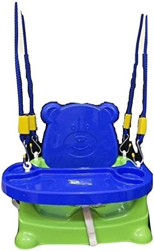 Welo Plastic Honey Bee 5 in 1 Baby Booster Seat Swing -Green (Multicolour)