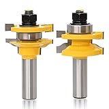 Yakamoz 1/2 Inch Shank 2-Piece Large Ogee Stile and Rail Router Bit Set Up to 1-Inch Stock & 3/8 Cutting Radius