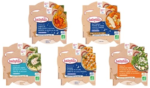 BABYBIO - Pack Semaine - 10 Assiettes pour bébé - Repas...
