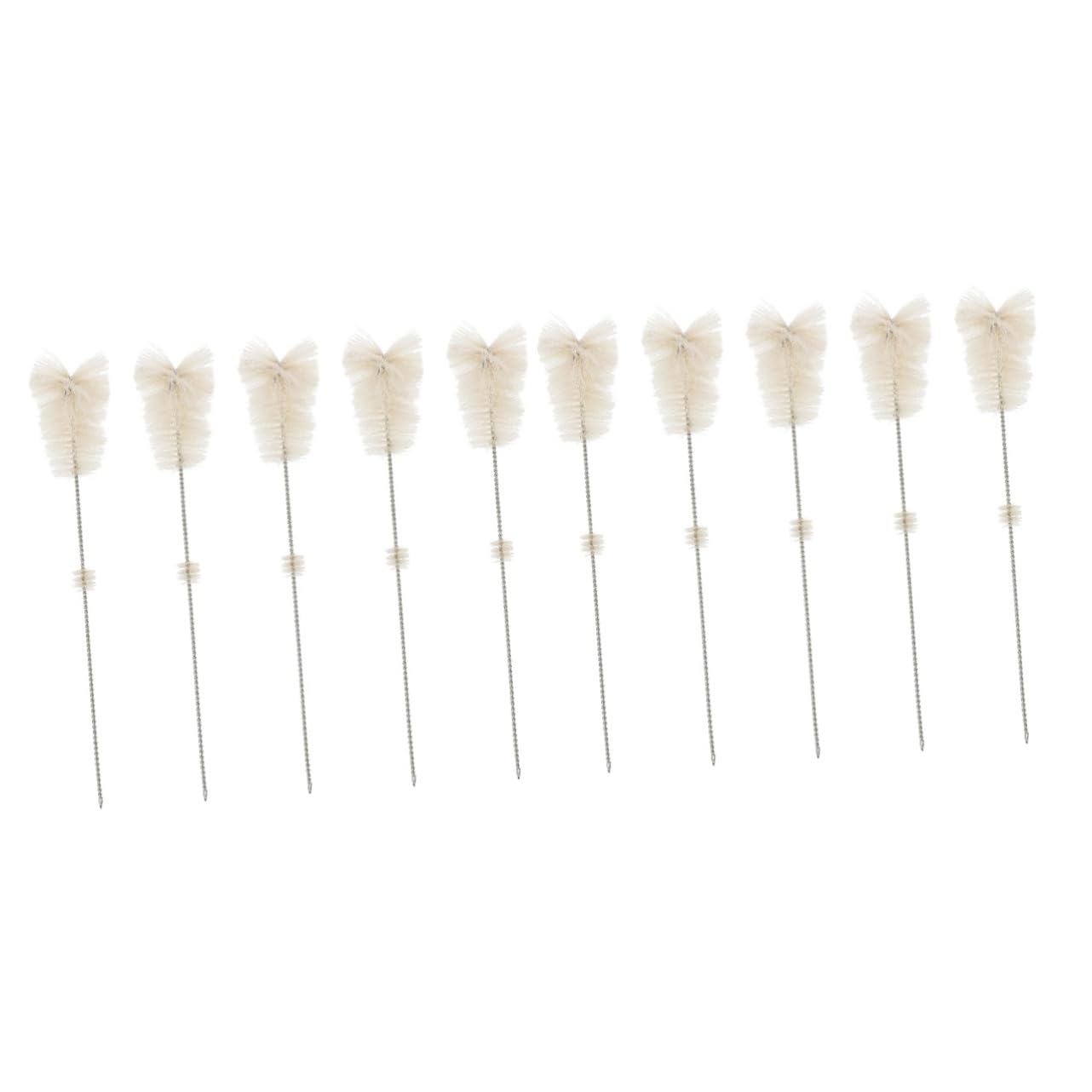 FRCOLOR 10 Pcs Bottle Brush Test Tube Brush Round Bottle Scrub Brush Drinking Straw Cleaner Brush Baby Water