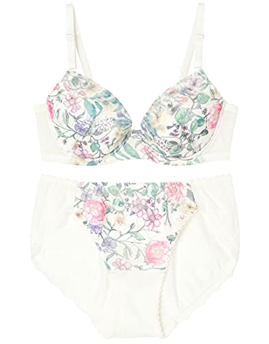 [ウイング/ワコール] ブラ&ショーツセット 3/4カップブラ・はきこみ丈:あさめ CB3710 レディース WH C75のサムネイル