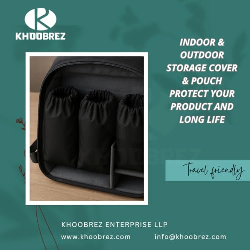 Image of KHOOBREZ Waterproof Dustproof PU Coating Camera Cover Camera Accesories Case Pouch (Pack of 3) (PO3 CCP) (Black)