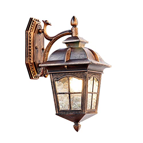 Luminaire Extérieur E27 Applique Murale Étanche Sconce Bronze pour Façade