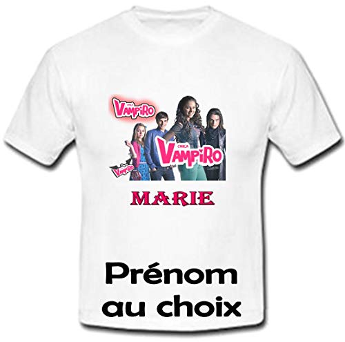 GRAVOPHOTO - Tshirt personnalisé Chica Vampiro prénom et Taille au Choix