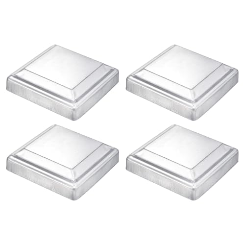 Tapas de poste de valla cubiertas cuadradas 4x4 acero galvanizado para tubos de barandilla buzón