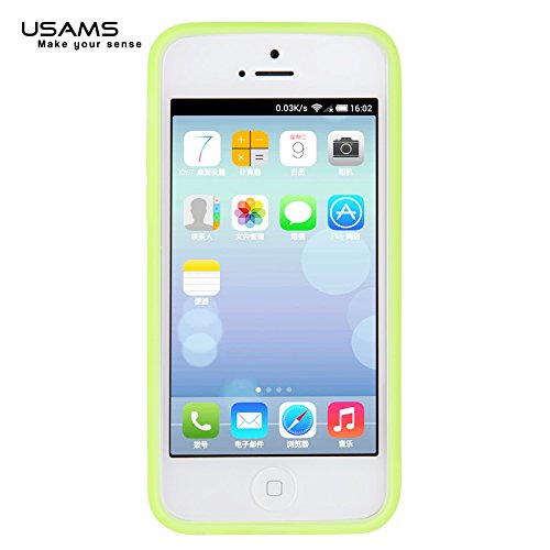 Coque iPhone 5C jaune USAMS : l'accessoire parfait pour dynamiser vos sorties