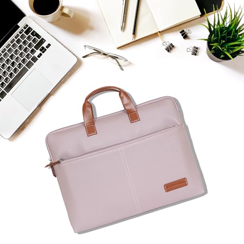 Image of Giordano Unisex 15 Inch Laptop Sleeve PU Bag for Professionals | Premium Leatherette | Water-Resistant & Padded Slim-Fit with Trolley Strap for Men & Women