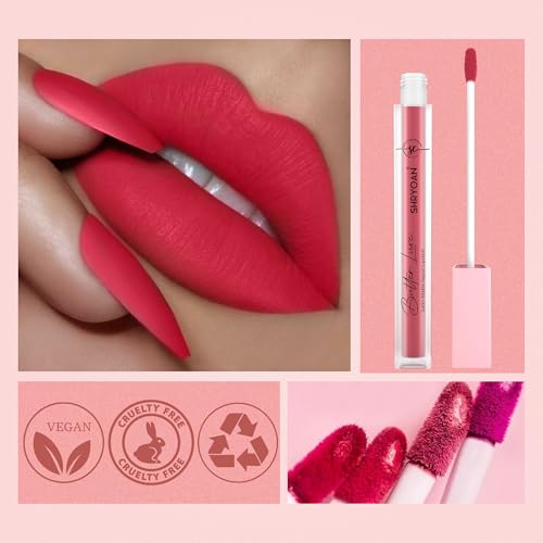 Image of Shryoan Butter Luxe Satin Matte Liquid Lipstick | Ultra Pigmented, Long-Lasting, Non-Transfer Formula, Smooth Lip Color, Weightless Finish, Silky Matte Finish (6ml) (Shade 12, Shade 12)