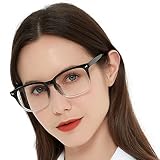 MARE AZZURO Blue Light Blocking Reading Glasses Women Computer Readers 1.0 1.25 1.5 1.75 2.0 2.25 2.5 2.75 3.0 3.5 4.0 5.0 6.0 (Black-clear, 3.50)