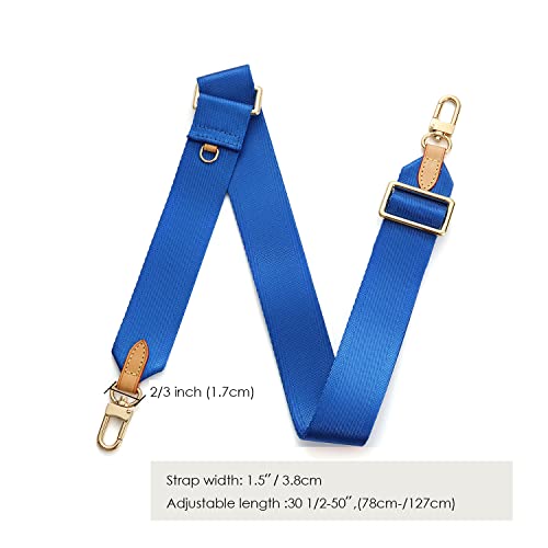 Senral Canvas Crossbody Strap, Adjustable Length 75-135cm, Solid Blue - Image 3