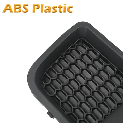 Image of Front Bumper Grille Insert (LH + RH) Compatible With Jeep Renegade 2015-2018 / Center Grille Bezel Outer (Set) / Front Bumper Insert Lower Grill Bezel Cover (1 Pair) Black