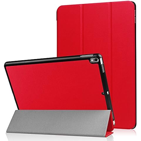 Case for Apple iPad Pro 2017 10.5 Inch Ultra Slim with Stand and Wake & Sleep Function + FREE STYLUS TOUCH PEN red red Cover