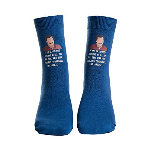 Udobuy Ron Swanson Quotes Socks - Parks and Rec Gift for Men or Women
