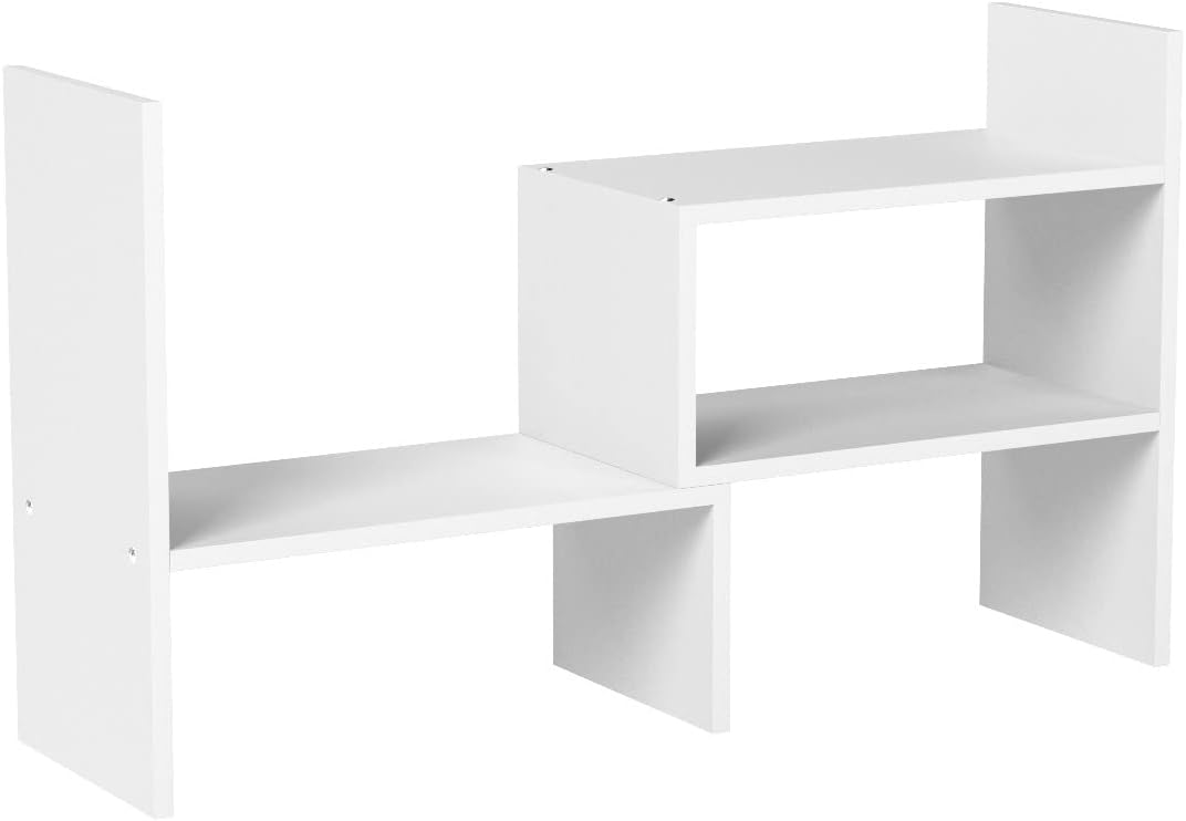 Expandable Wood Desktop Bookshelf Desktop Organizer Office