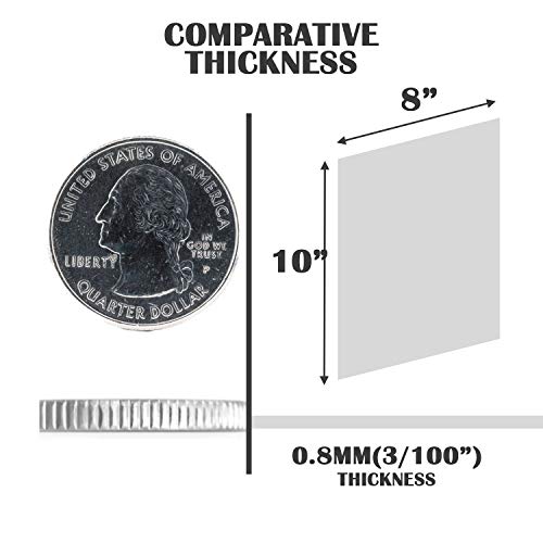 Image of Performore Shatterproof PETG Acrylic Panels | 3-Pack Plexiglass Sheets 8x10 Clear | Laser-Cut Craft Display Boards | UV-Resistant Plastic Sheets for Frame Replacement | DIY Signage Material