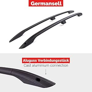 Barre portapacchi adatte per VW T5 e T6 Camper California a partire dall'anno di costruzione 2003, in nero, con TÜV e ABE - immagine 8