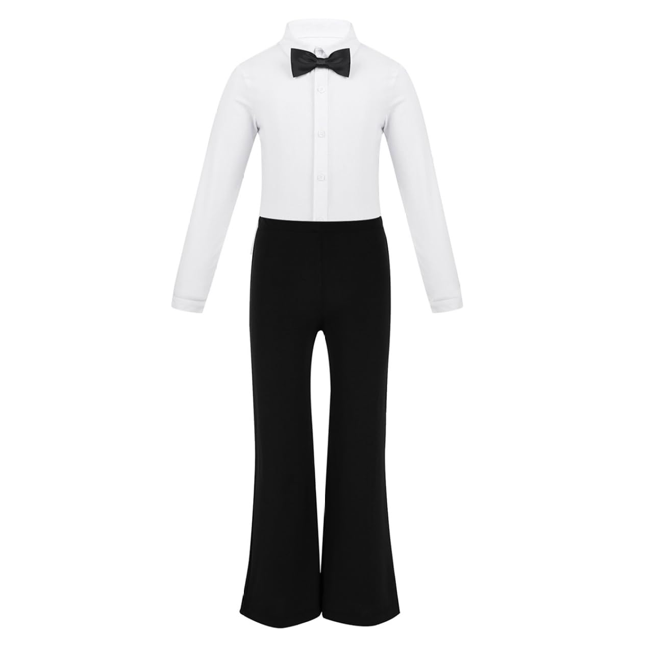 Kind Junge Latein Tanzanzug Chacha Tango Salsa Outfit Latein Tanzanzug Trikot Und Latein Tanzhose Performance Jahre Weiß 128