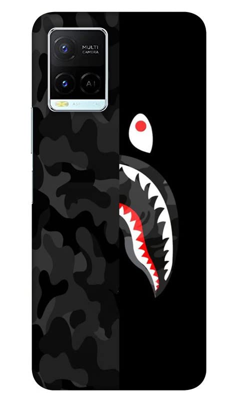 Next Door EnterprisesNext Door Enterprises Bape Shark Back Cover for Vivo Y21 (Poly Carbonate | Black)