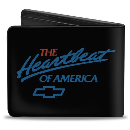 Bifold Wallet - Chevy Bowtie the Heartbeat of America Black, White, Red, Blue2